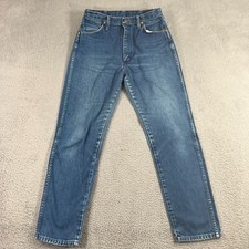 Wrangler Jeans Womens 11 x30 Blue Denim High Rise Slim FIt Cowboy Cut 14MWZG vtg
