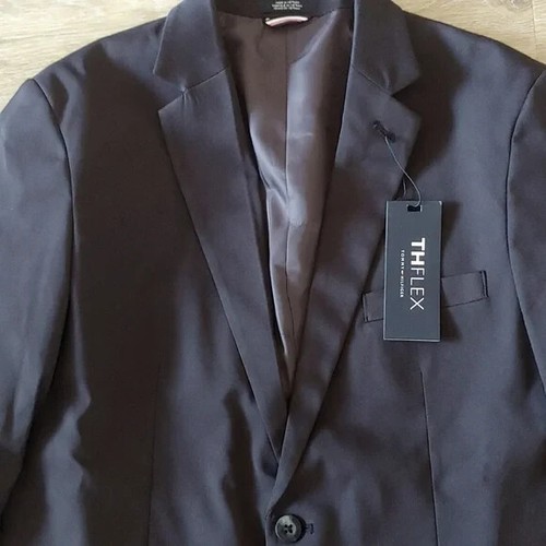 NWT Tommy Hilfiger THFlex Boys Suit Blazer Jacket Black Size 18 - Picture 2 of 9