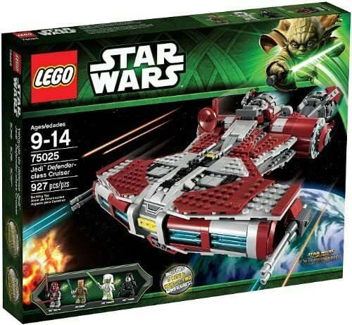 LEGO 75025 Star Wars Jedi Defender Class Cruiser Retired Hard to