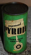 Vintage Original PYROIL Crank Case Oil B 12 Ounce Collectable Metal Cone Can