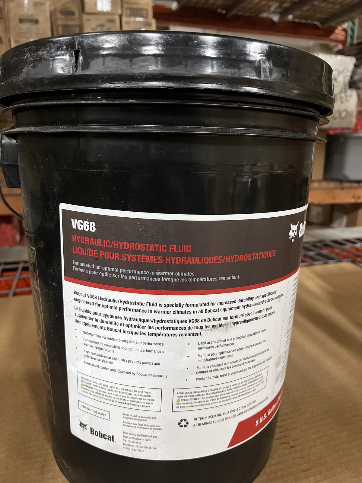 BOBCAT VG68 Hydraulic/Hydrostatic Fluid 5Gallon BOBCAT 7486194 eBay