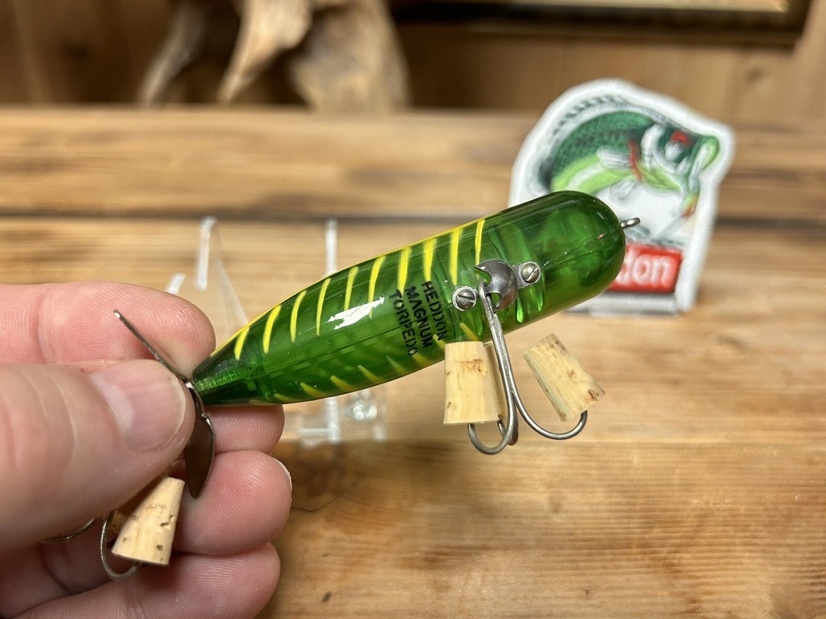 Vintage Heddon Magnum Torpedo 362 Color XGY Striper Bass Fishing