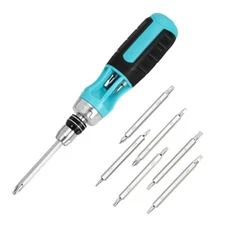 DURATECH 12-in-1 Ratcheting Screwdrivers Multi-bit Screw Drivers Quick-Load Bits