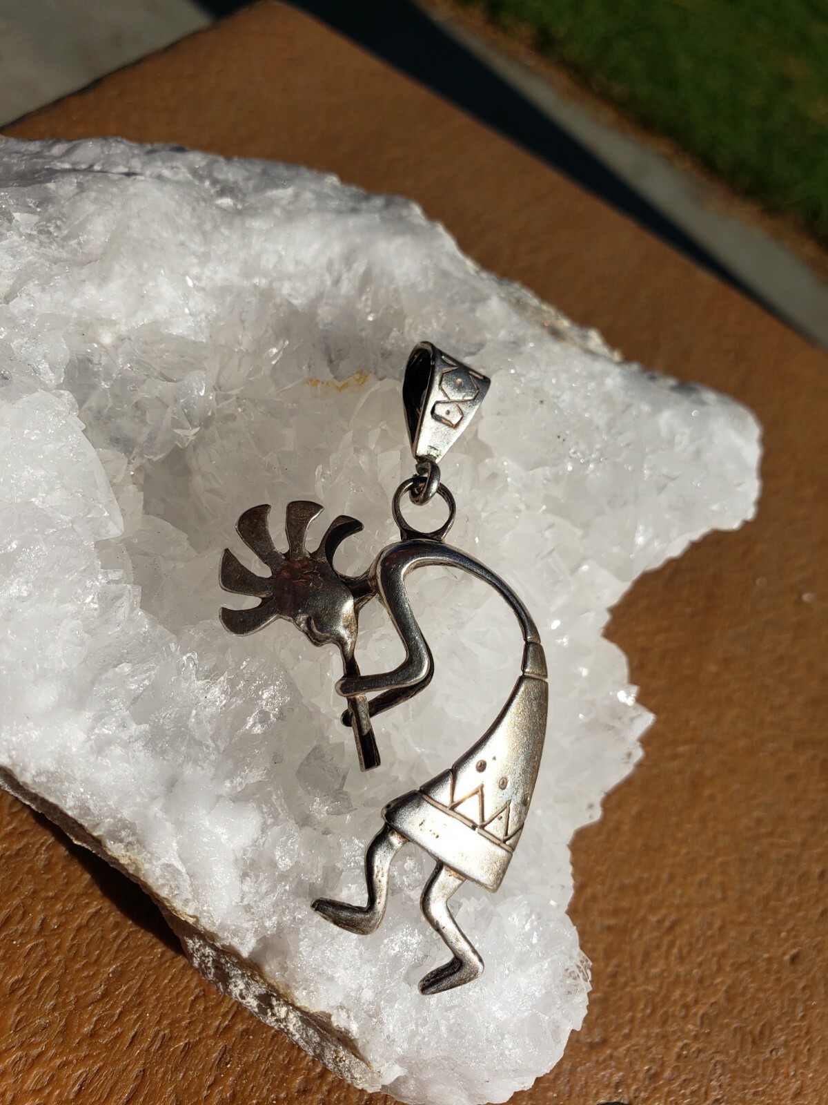 Large Kokopelli Navajo Native American Sterling Silve… Gem