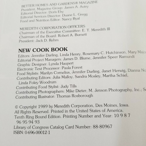 Better Homes And Garden New Cookbook 1989 5 Ring Bound Edition Recipes Charts - Picture 3 of 12