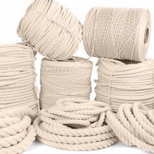 Rope and Cord White Twisted 100 Natural Cotton Rope   Lengths from 10  -600  ...