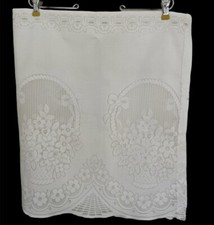 White VALANCE Cutout 23x80 Floral Basket Patt...