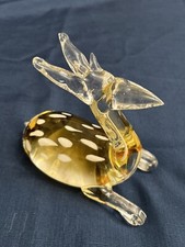 Art Glass Spotted Deer Figurine Blown Glass
