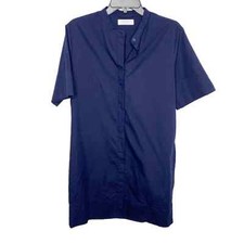 Everlane Navy Cotton Shift Dress size 8 EUC classic capsule minimalist