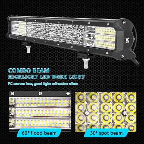 20 inch 9D 510W Quad Row Led Work Light Bar For Truck Off road Car 4X4 ATV 6000K - Picture 4 of 10