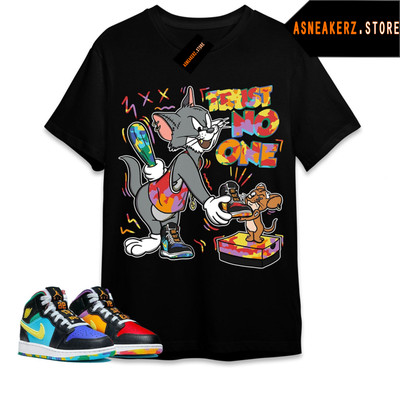 Shirt Match AJ 1 Mid SS Six Championships GS Sneaker Trust No One Cat And Mouse