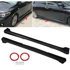 Side Skirt Extension For 2008- 2013 Toyota Corolla Sedan Rocker Panel Body Kits