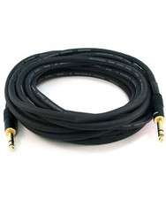25ft Premium Stereo 6.35mm 1/4" inch TRS Male to M Audio Cable Gold Plated Cord