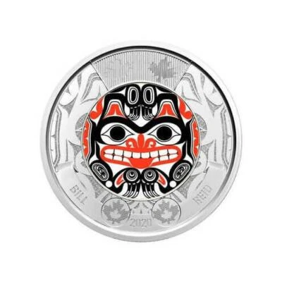 2020 Canadian $2 Bill Reid Toonie Coloured - UNC ex Mint Roll