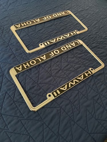 -BRAND NEW- Two Hawaii Land of Aloha Chrome-Plated License Plate Frames - Picture 5 of 8
