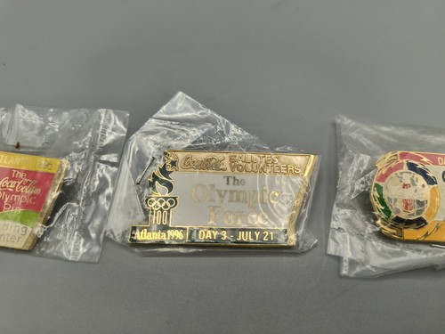 Coca-Cola Atlanta Olympics 1996 Collector Pins Day 2,3 & 5 Lot Of 3 Sealed New - Picture 3 of 8