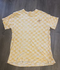 Urban Outfitters Yellow T-Shirt Dress Checkered Pattern Size S