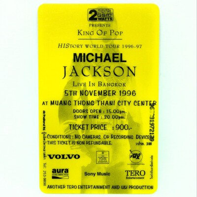 Michael Jackson HIStory Tour Live in Bangkok Thailand 1996 Unused
