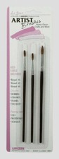 Linzer No. 1, 3, 5 W Round ARTIST BRUSH SET For Oil Watercolor Decor Crafts A333