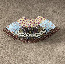 Matilda Jane skirt Size 4 Stretch Casual Bright Boho Colorful School Girls Artsy