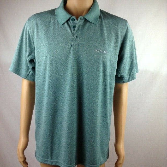 Columbia Sportswear Co.Men's Golf Shirt Size L Teal Leisure Work Sports Casual | eBay