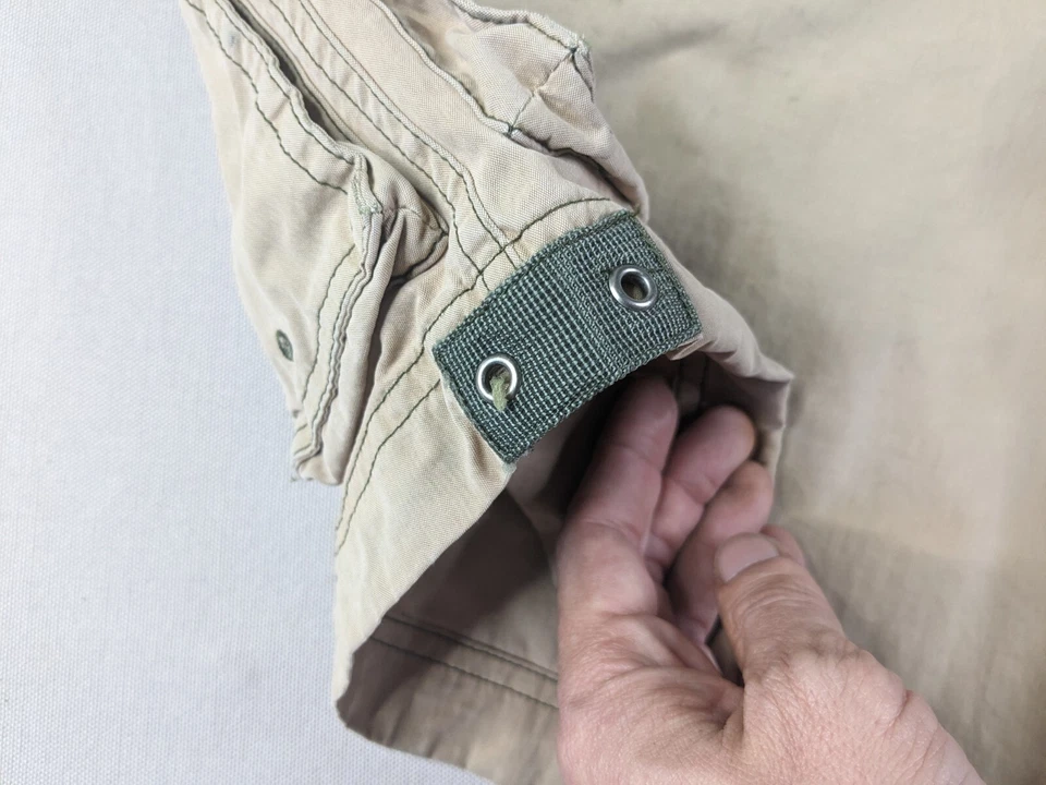 Abercrombie Fitch Shorts Adult Medium AF92 Paratrooper Cargo Cotton Nylon Tan* - Image 3 of 4