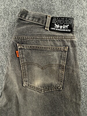 VTG Levis Style 615 Fit Guide Orange Tab Denim Jeans Adult Gray Belgium  34x28