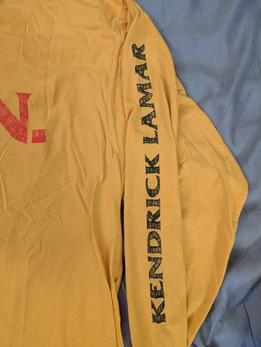 激レア kendrick lamar DAMN. ロンT 日本未発売 XL Kendrick Lamar Shirt DAMN Long Sleeve Yellow Large TDE Kung