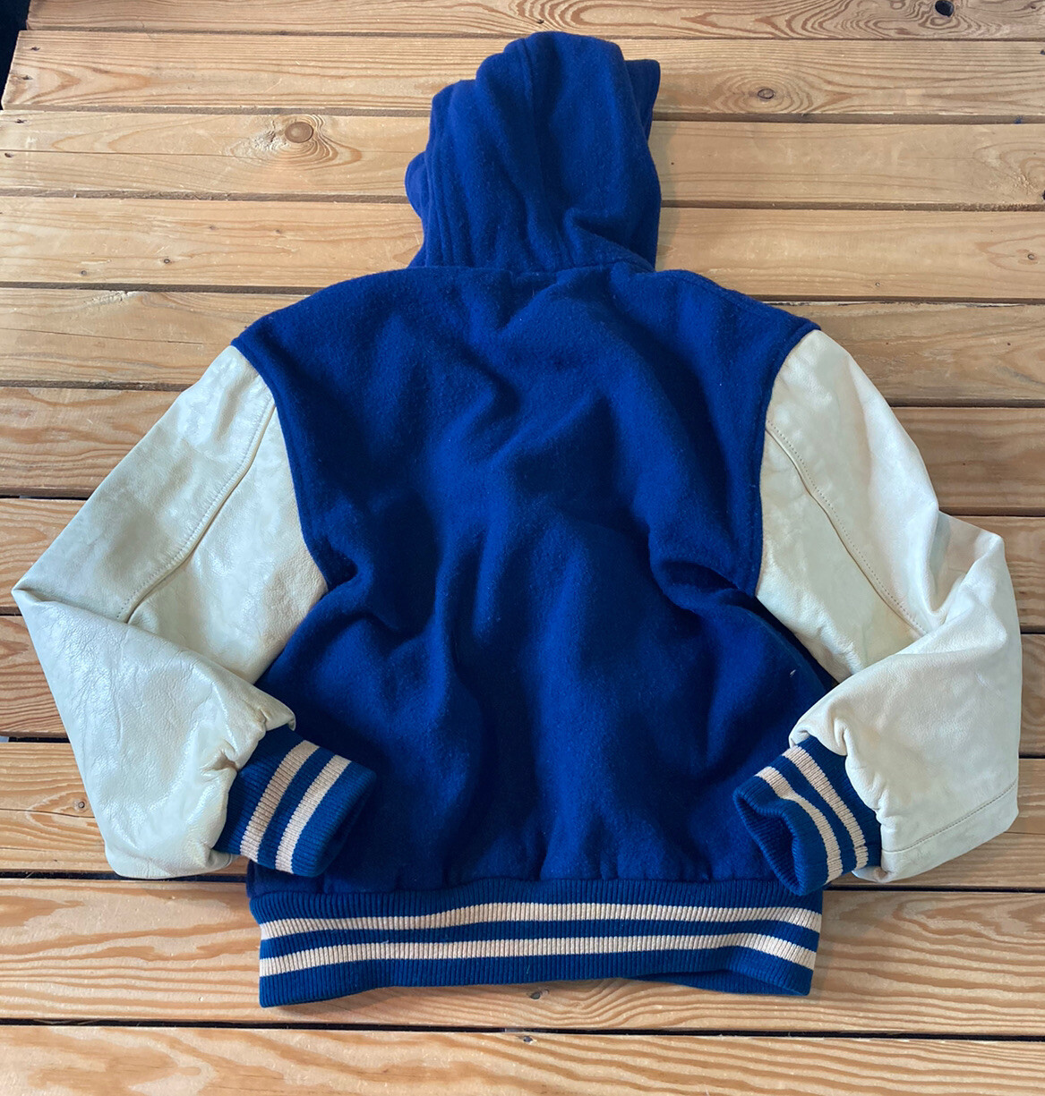 Stewart & strauss men’s letterman jacket size XS blue… Gem