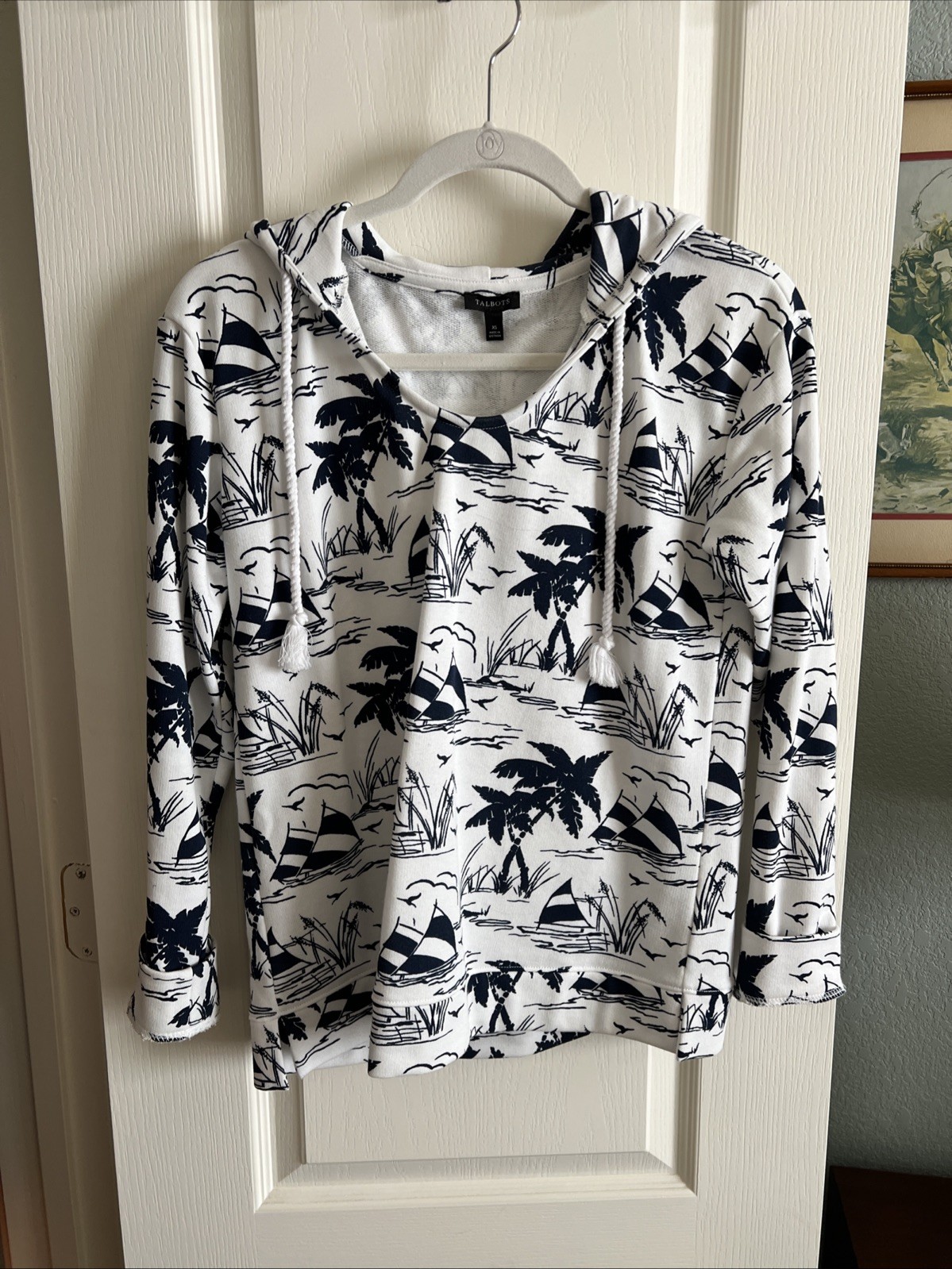 Talbots Lightweight Pullover Sweatshirt/with Hood… - image 1