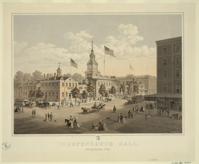 Independence Hall Philadelphia 1876 Vintage Architecture Photo Reprint Wall Art