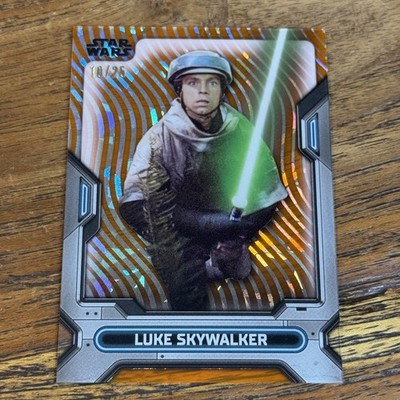 Luke Skywalker 2023 Topps Star Wars High Tek ORANGE 10/25 Diffractor WAVE #1