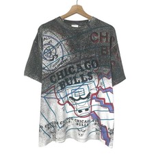 Vintage 90s Chicago Bulls NBA Basketball AOP T Shirt Large