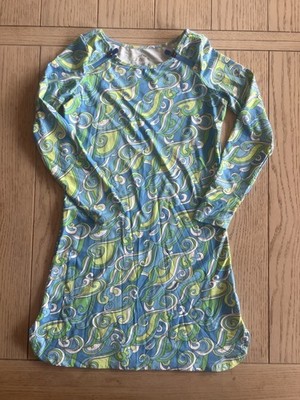 Banana Boat Womens SPF 50+ Long Sleeve Swim Dress Cover Up Blue Green Size  XS | eBay