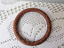 Armreif  --  Leder- Reptiloptik -- Durchmesser 8 cm,  1 cm dick --Orig. Schlange