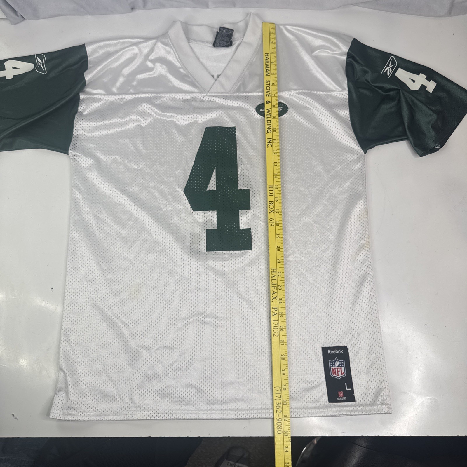 Brett Favre New York Jets NFL Reebok Authentic Jersey Mens Size L thumbnail 8