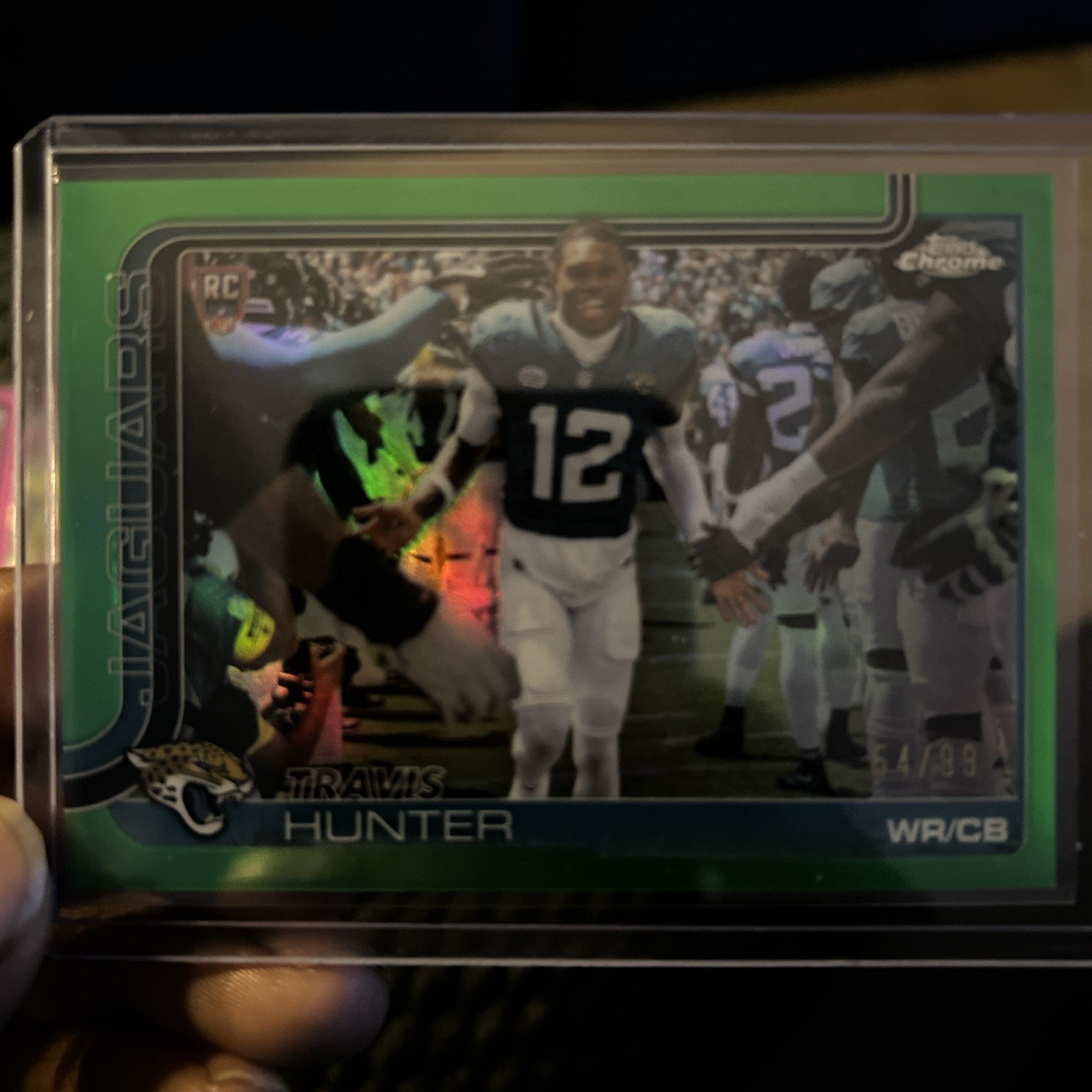 2025 Topps Chrome Travis Hunter RC SSP Variation True Green /99 🔥