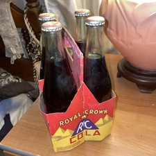 4  Pack Plus 1 RC Cola Vintage Glass Soda Bottles 12 oz
