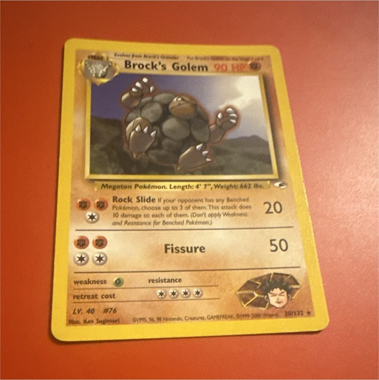 The Pokémon Company Brock's Golem Gym Heroes Rare Unlimited 1999 English 90HP
