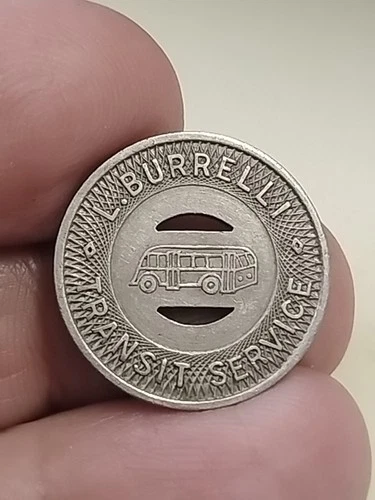L.BURRELLI TRANSIT SERVICE-EAST PITTSBURGH PA 1941 TRANSIT TOKEN 23mm PA325B WM - product listing photo