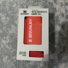 NIB Stanley All Day Quencher Carry All Bag Orange 40 oz Tumbler Handle