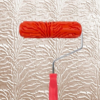 7'' Texture Roller DIY Decorative Art Pattern Paint Roller Rubber Roller for