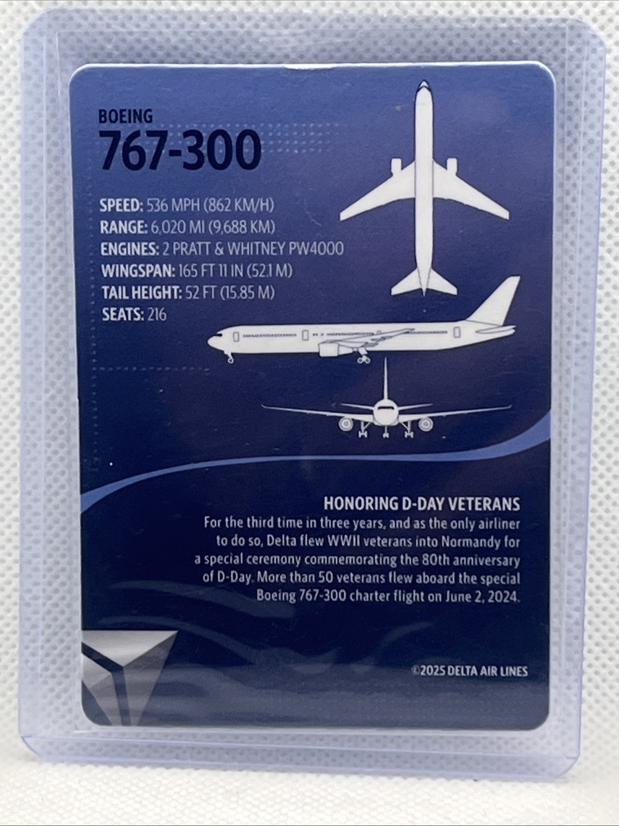 Delta Airlines Pilot Trading Cards - 2025 - Card #71 - 767 | eBay