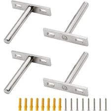 Floating Shelf Brackets 3 Inch Set of 4 Invisible Supports with Hardware for
