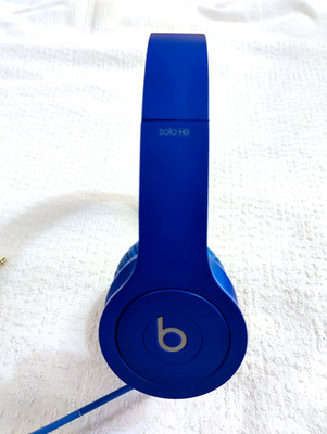   Beats By Dr. Dre Studio 1st Gen Blue Wired Headphones Solo HD
