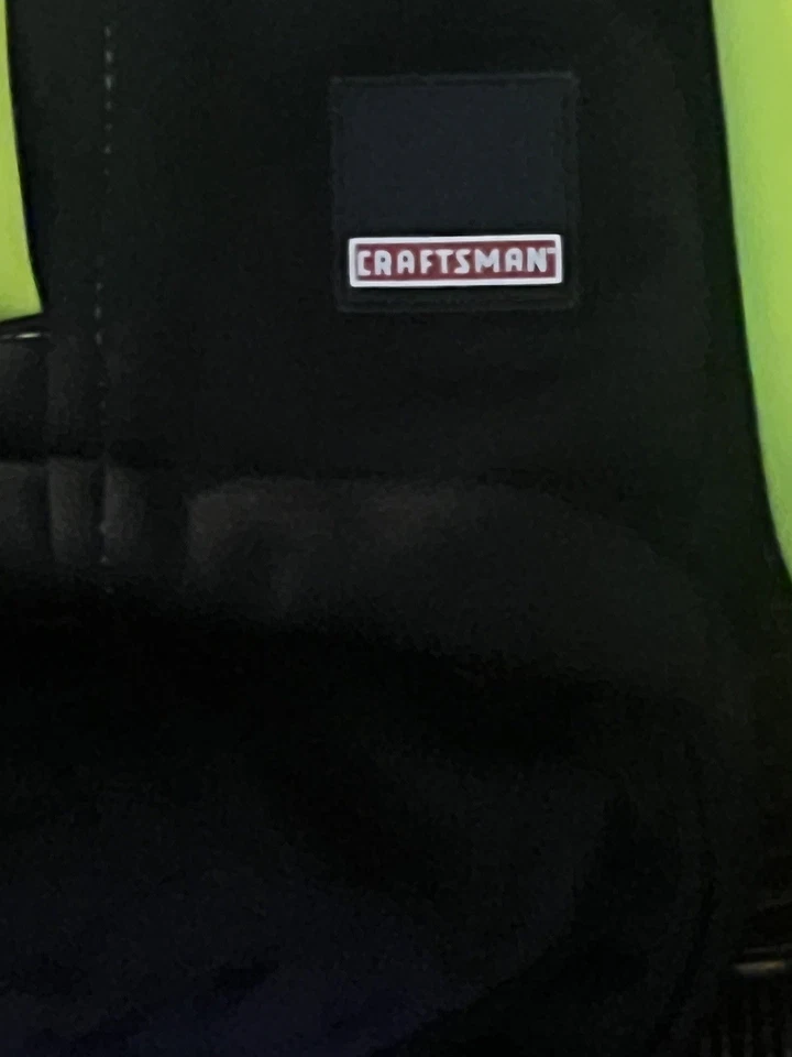 Chaqueta de Trabajo Craftsman Alta Visibilidad con Capucha Talla M Necesita Cremallera Reparada Foto 3 de 4