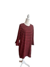 NWT Anthropologie Cloth & Stone For Anthropologie Buffalo Plaid Tie Back Dress L