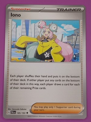 Iono 185/193 Paldea Evolved Regular Finish Pokemon Card | eBay Iono 185/193 Paldea Evolved Regular Finish Pokemon Card | eBay