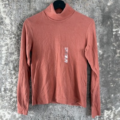 New Uniqlo Size XS Heattech Fleece Turtleneck Long Sleeve Women Pink Top