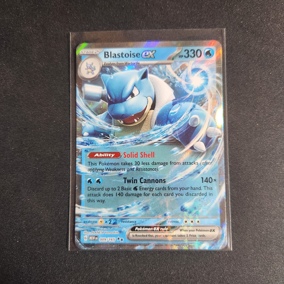 Pokemon TCG Blastoise ex Double Rare SV: Scarlet & Violet 151 009